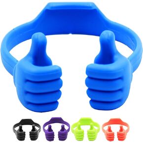 Honsky Cell Phone Tablet Stands (Pack of 5) Thumbs-up Cellphone Holder, Tablet Display Stand, Mobile Smartphone Mount Cradle for Desk Desktop - Universal, Multi-angle, Cute, Black