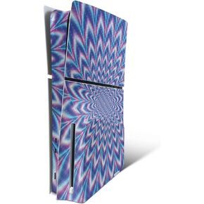 MightySkins Carbon Fiber Skin for PS5 Playstation 5 Slim Disc Edition Console Only - Jitter Illusion Protective, Durable Textured Carbon Fiber Finish Easy to Apply Made in The USA
