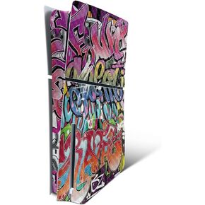 MightySkins Skin for PS5 Playstation 5 Slim Disc Edition Console Only - Funky Graffiti Protective, Durable, and Unique Vinyl Decal wrap Cover Easy to Apply Made in The USA