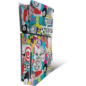 MightySkins Skin for PS5 Playstation 5 Slim Disc Edition Console Only - Sticker Bomb Protective, Durable, and Unique Vinyl Decal wrap Cover Easy to Apply Made in The USA