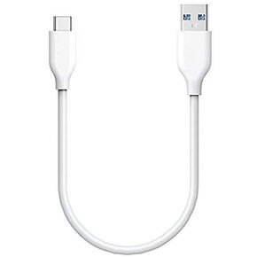 x3 Pcs USB 3.1 Type C (USB-C) Sync & Charging [ 10 inches / 25 cm ] Cable Compatible with Samsung Galaxy S9 & S9 Plus, S8, Google Pixel/Nexus, GoPro HERO5 & New MacBook [ 3 Pack - White ]
