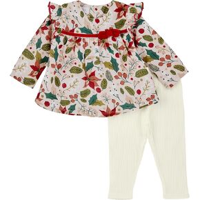 Mud Pie baby-girls Baby Girl Floral Tunic and LeggingMud Pie Baby Girl Floral Tunic And Legging, Pink, 9-12 Months