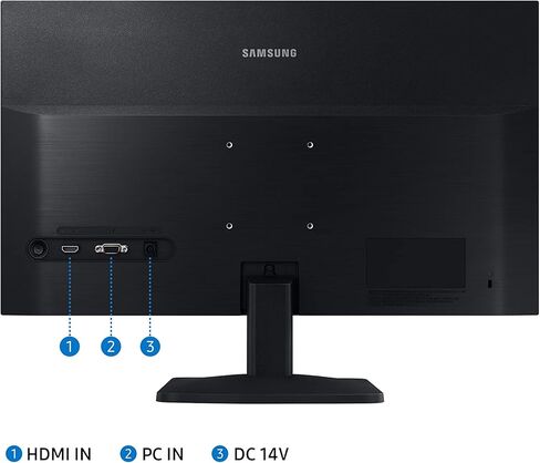 Samsung LS22A338NHNXZA-RB 22" S33A 1920x1080 60Hz FHD Wide Angle Flat Monitor - Certified Refurbished in Saudi Arabia