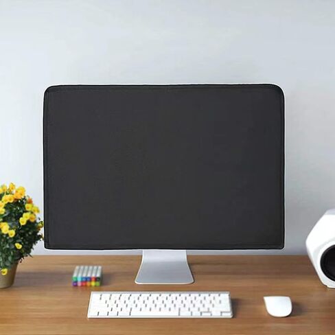 Monitor Dust Cover 22, 23, 24, 25 inch Anti-Static Dustproof Protective Cover for LCD/LED/HD Panel Case Computer Sleeve Compatible with iMac 24“, 22-25" PC, Desktop and TV (22-25inch Black) in Saudi Arabia