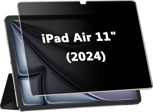 واقي شاشة للخصوصية لجهاز iPad Air 11 بوصة 2024/ iPad Air الجيل السادس، زجاج مقسى مضاد للتجسس 9H، مضاد للخدش، خالٍ من الفقاعات in Kuwait