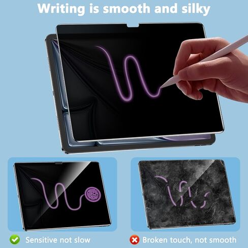 واقي شاشة للخصوصية لجهاز iPad Air 11 بوصة 2024/ iPad Air الجيل السادس، زجاج مقسى مضاد للتجسس 9H، مضاد للخدش، خالٍ من الفقاعات in Kuwait