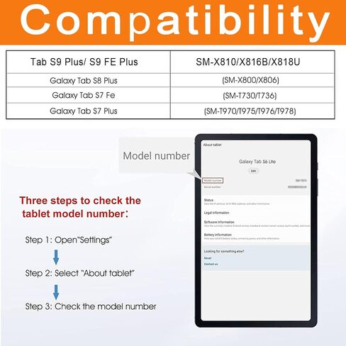 واقي شاشة لجهاز Samsung Galaxy Tab S9 Plus مقاس 12.4 بوصة إصدار 2023 SM-X810/X816B/X818U، واقي غشاء من الزجاج المقسى صلابة 9H، استجابة عالية، شفافية مقاومة للخدش in Kuwait