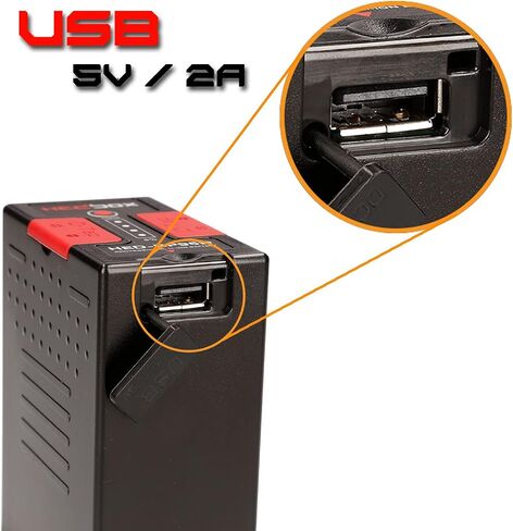HED-BP75DX - Li-Ion Battery (75Wh / 5200mAh) 2X D-Tap & USB out, Compatible with Sony BP-U60, U60, U90 and PMW, PXW Camcorders in Saudi Arabia