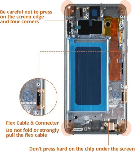 for Samsung Galaxy S10e 【Original with Frame】 SM-G970 Screen Replacement G970F G970U;W;N;X LCD Display Touch Screen Digitizer Full Assembly Repair Kits with Tools (with Blue Frame Glaxy S10e) in Saudi Arabia