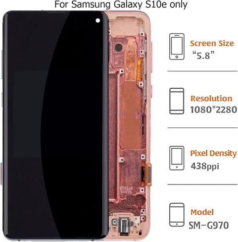 for Samsung Galaxy S10e 【Original with Frame】 SM-G970 Screen Replacement G970F G970U;W;N;X LCD Display Touch Screen Digitizer Full Assembly Repair Kits with Tools (with Blue Frame Glaxy S10e) in Saudi Arabia