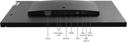 Lenovo ThinkVision 23" FHD IPS (1920x1080) Monitor Bundle with Docztorm Dock, 60 Hz Refresh Rate, HDMI, USB Ports, 1 DP, VESA Mount (100x100 mm), Ideal for Home & Business, Black (2024 Latest Model) in Saudi Arabia