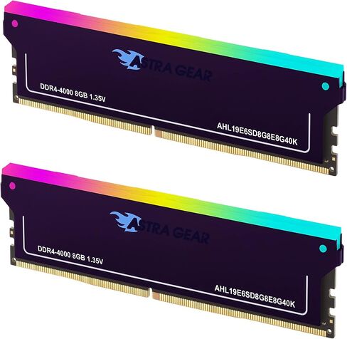 DDR4 16GB(8GBx2) 4000Mhz(PC4-32000) RGB Gaming Desktop Ram U-DIMM ultra smooth rgb lighting (AHL19E6SD8G8E8G40K) in Saudi Arabia