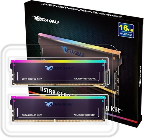 DDR4 16GB(8GBx2) 4000Mhz(PC4-32000) RGB Gaming Desktop Ram U-DIMM ultra smooth rgb lighting (AHL19E6SD8G8E8G40K) in Saudi Arabia