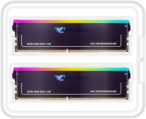 DDR4 16GB(8GBx2) 4000Mhz(PC4-32000) RGB Gaming Desktop Ram U-DIMM ultra smooth rgb lighting (AHL19E6SD8G8E8G40K) in Saudi Arabia
