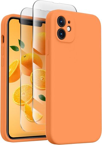 Designed for iPhone 11 Phone Case,[Square Edges][Camera Protection] Silicone Upgraded Case with [2X Screen Protectors],Soft Anti-Scratch Microfiber Lining, 6.1 inch,Alpine Green in Saudi Arabia