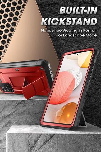 SUPCASE for Samsung Galaxy A52 4G/5G Case with Screen Protector (Unicorn Beetle Pro), [Built-in Stand & Belt Clip] Full-Body Heavy Duty Rugged Kickstand Protective Phone Case for Galaxy A52s, Black in Saudi Arabia