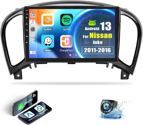 Android 13 Car Stereo for Nissan Juke 2011-2016 with Wireless Apple Carplay Android Auto,9 inch HD Touchscreen Car Radio with WiFi,GPS Navigation,Bluetooth,FM/RDS,SWC,Dual USB,HiFi+AHD Rear Camera in Saudi Arabia