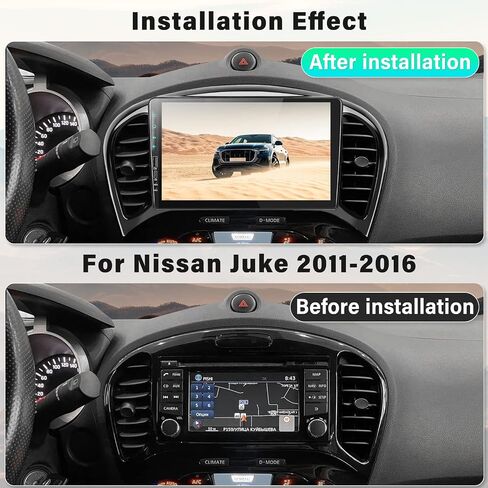 Android 13 Car Stereo for Nissan Juke 2011-2016 with Wireless Apple Carplay Android Auto,9 inch HD Touchscreen Car Radio with WiFi,GPS Navigation,Bluetooth,FM/RDS,SWC,Dual USB,HiFi+AHD Rear Camera in Saudi Arabia