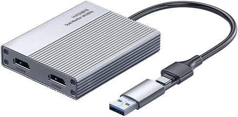 محول HDMI مزدوج من Hagibis لشريحة Apple M1 M2، USB C/USB 3.0 إلى محطة إرساء HDMI مزدوجة لشاشتين MacBook Pro وiMac وDisplayLink DL6950 Chip 4K 60 هرتز محول العرض المزدوج لنظام التشغيل MacOS وWindows in Kuwait