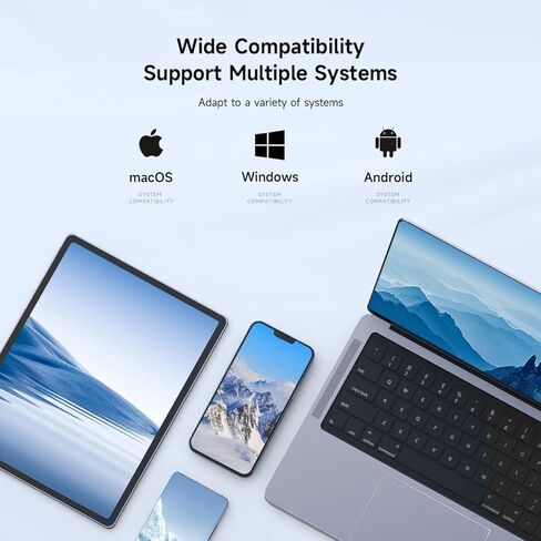 محول HDMI مزدوج من Hagibis لشريحة Apple M1 M2، USB C/USB 3.0 إلى محطة إرساء HDMI مزدوجة لشاشتين MacBook Pro وiMac وDisplayLink DL6950 Chip 4K 60 هرتز محول العرض المزدوج لنظام التشغيل MacOS وWindows in Kuwait