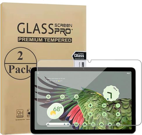 قطعتان من واقي الشاشة لجهاز Google Pixel Tablet 10.95 بوصة 2023، طبقة من الزجاج المقوى، سهلة التركيب in Kuwait
