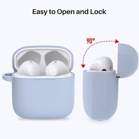 TOZO A3 Protective Silicone Case Shockproof Soft Skin Cover for TOZO A3 Earbuds with Front LED Visible and Keychain Blue in Saudi Arabia