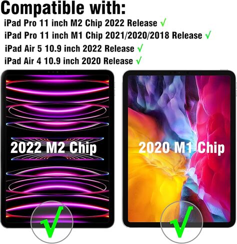 قطعتان من واقي الشاشة المضاد للضوء الأزرق لجهاز iPad 11 بوصة M2 Chip 2022/Pad Pro 11 بوصة (2021/2020/2018)/iPad Air 5 (2022) / iPad Air 4 (2020)، فلتر شاشة لحماية العين in Saudi Arabia