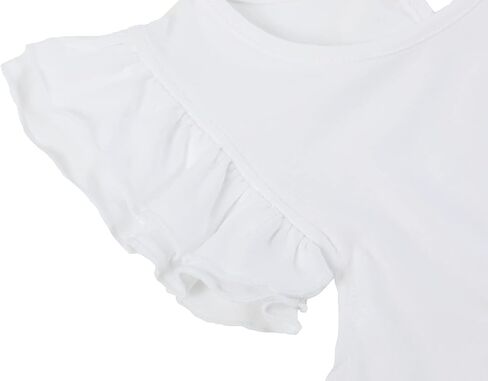 Toddler Girls Cotton Dress Double Flutter Sleeve Baby Tie Back Dress Kids Casual Ruffle Dresses in Saudi Arabia