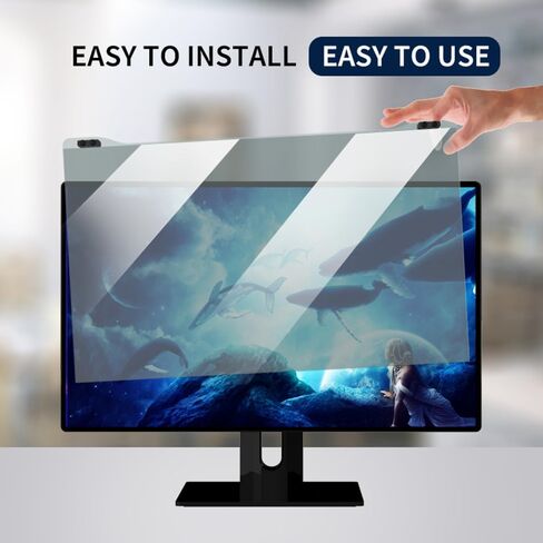 فلتر شاشة خصوصية الكمبيوتر من دوكولر، مرشح شاشة معلق متوافق مع شاشة كمبيوتر عريضة مع نسبة عرض إلى ارتفاع 16:9، واقي شاشة للخصوصية مضاد للوهج لشاشة 20-32 بوصة (اختياري بوصة) in Kuwait