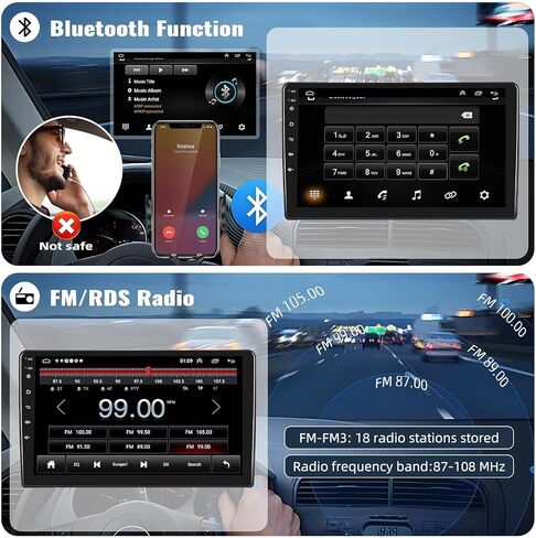 CAMECHO 2+64G Android 13 Car Stereo for Lexus RX300 / Toyota Harrier 1997-2003, Wireless CarPlay & Android Auto Car Radio, 9" Touch Screen in-Dash GPS with Bluetooth HiFi WiFi FM/RDS SWC Mirror Link in Saudi Arabia