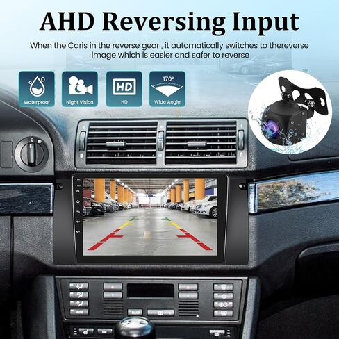 [2+64G] ستيريو سيارة Android 13 لسيارة BMW 5 Series X5 E39 M5 E38 E53 1996-2003 - Apple Carplay & Android Auto - شاشة لمس عالية الدقة 9 بوصة EQ Audio - Mirror Link GPS WiFi SWC + كاميرا احتياطية AHD + Canbus in Saudi Arabia