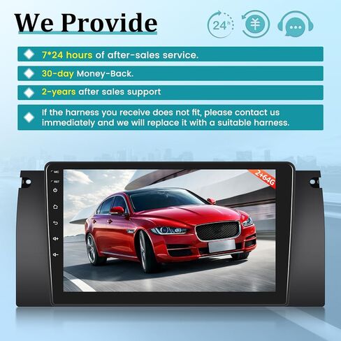 [2+64G] ستيريو سيارة Android 13 لسيارة BMW 5 Series X5 E39 M5 E38 E53 1996-2003 - Apple Carplay & Android Auto - شاشة لمس عالية الدقة 9 بوصة EQ Audio - Mirror Link GPS WiFi SWC + كاميرا احتياطية AHD + Canbus in Saudi Arabia