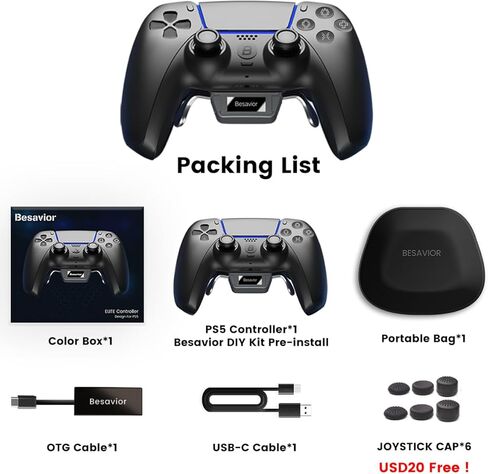 غلاف خلفي لوحدة التحكم لجهاز PS5، ووظيفة رسم الخرائط المتفجرة، ومجموعة مبيت مرفق للوحة الألعاب ذات الزر الخلفي المزدوج المُعاد تصميمها بنفسك لجهاز PS5 in Kuwait