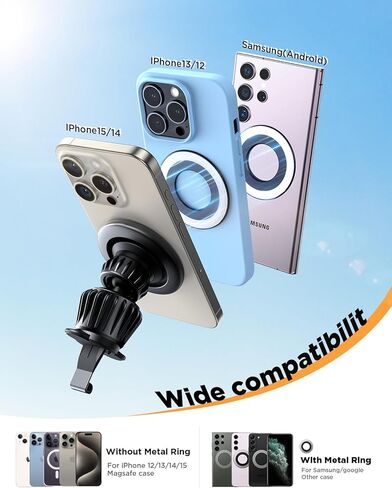JOYROOM Fits MagSafe Car Mount, [20 Super Magnets] Magnetic Phone Holder for Car Vent, Hands Free Magnet Car Phone Holder Fit for iPhone 15 14 13 12 in Saudi Arabia