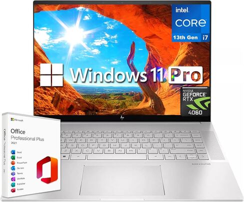 كمبيوتر محمول HP Envy 16 Business 2024 الأحدث، شاشة لمس WQXGA، Intel 14-Core i7-13700H، GeForce RTX 4060، ذاكرة الوصول العشوائي 64 جيجابايت، 2 تيرابايت SSD، لوحة مفاتيح بإضاءة خلفية، ترخيص Microsoft Office مدى الحياة ونظام التشغيل Windows 11 Pro in Saudi Arabia