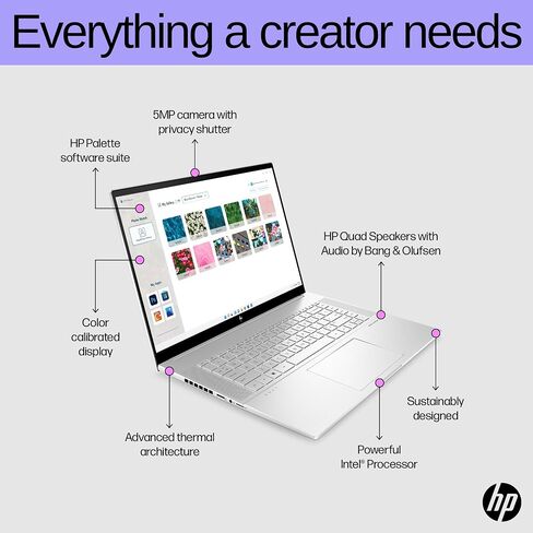 كمبيوتر محمول HP Envy 16 Business 2024 الأحدث، شاشة لمس WQXGA، Intel 14-Core i7-13700H، GeForce RTX 4060، ذاكرة الوصول العشوائي 64 جيجابايت، 2 تيرابايت SSD، لوحة مفاتيح بإضاءة خلفية، ترخيص Microsoft Office مدى الحياة ونظام التشغيل Windows 11 Pro in Saudi Arabia