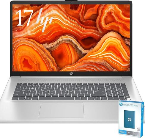 كمبيوتر محمول HP الرائد Intel i3 17 FHD مع ذاكرة وصول عشوائي سعتها 40 جيجابايت، و1.2 تيرابايت SSD (1 تيرابايت PCIe وP500 250 جيجابايت SSD خارجي)، ومعالج متعدد المهام سداسي النواة، ونظام التشغيل Windows 11 Home، وشاشة كبيرة بأسعار معقولة لتلبية الاحتياجات  in Saudi Arabia