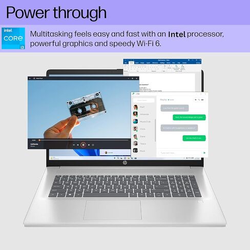 HP Flagship Intel i3 17 FHD Laptop with 40GB RAM, 1.2TB SSD(1TB PCIe & P500 250GB External SSD), 6-Core Multitasking Processor, Windows 11 Home, Affordable Big Screen for Everyday Needs in Saudi Arabia