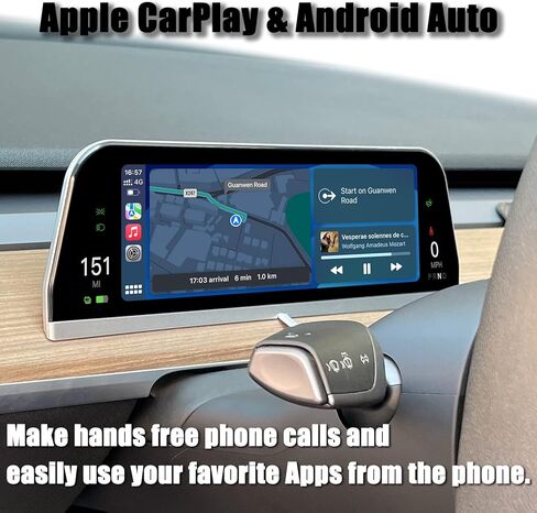 شاشة Tesla Head Up للطراز Y/3 Tesla CarPlay Android Auto HUD مع شاشة عرض سرعة الطاقة، شاشة لمس IPS مقاس 9.66 بوصة، سهلة التركيب in Kuwait