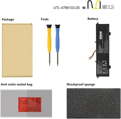 بطارية كمبيوتر محمول MULS UTL-4766133-2S UTL-4678108-2S متوافقة مع Evolve III Maestro-EBook11 Maestro Evolve 3 Leadpie M1 Series 7.6V 6000mAh in Saudi Arabia