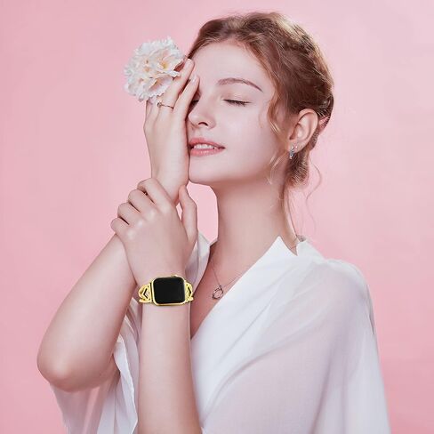 Bling Bands Compatible with Apple Watch Band 38mm 40mm 41mm 42mm 44mm 45mm iwatch SE Series 7/6/5/4/3/2/1, Stainless Steel Bands Dressy Jewelry Diamond Bracelet Bangle Wristband Women in Saudi Arabia