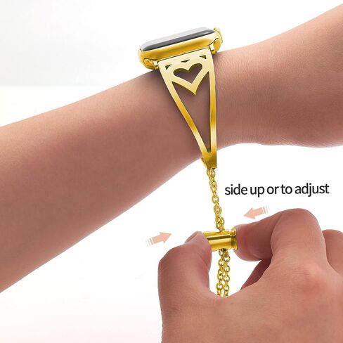 Bling Bands Compatible with Apple Watch Band 38mm 40mm 41mm 42mm 44mm 45mm iwatch SE Series 7/6/5/4/3/2/1, Stainless Steel Bands Dressy Jewelry Diamond Bracelet Bangle Wristband Women in Saudi Arabia