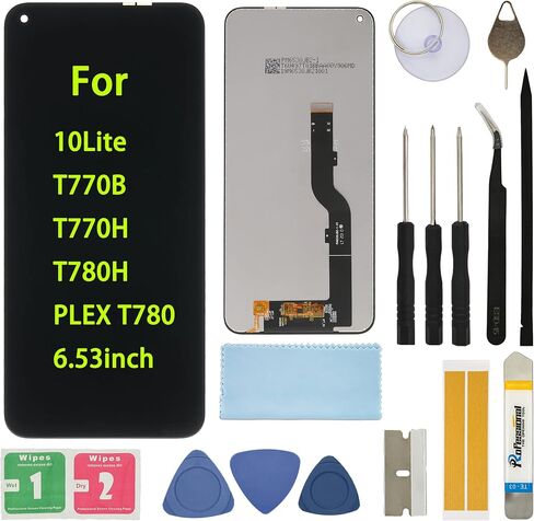 Screen Replacement for TCL 10L T770B T770H PLEX T780 6.53inch Assembly LCD Display Touch Screen Digitizer with Tools Adhesive 10Lite in Saudi Arabia