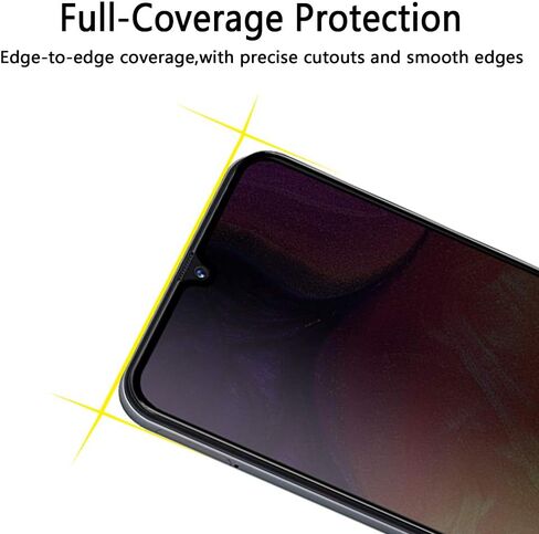 [2 Pack] Galaxy A50 A30 A20 Privacy Screen Protector, [Upgraded] Anti Spy Anti Glare Edge to Edge Full Coverage Privacy Tempered Glass Film for Samsung Galaxy A50 A50S A30 A30S A20 6.4 Inch 2019 in Saudi Arabia