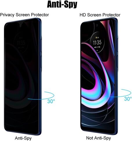 (3 Pack) For Motorola Edge 2021 / Motorola Edge 5G UW 2021 Privacy Screen Protector Anti Spy Private Tempered Glass, Anti Scratch in Saudi Arabia