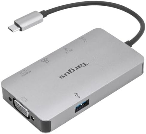 Targus USB-C Alt Mode Single Video 4K HDMI/VGA Adapter, Ethernet, 2 x USB-A with 100W Power Delivery Pass-Thru (DOCK419EUZ) in Saudi Arabia