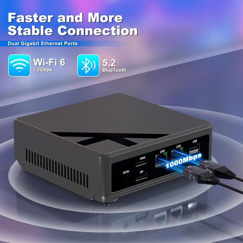 Mini Desktop PC, N100 Mini Desktop Computer NUC with Triple 4K Display, Dual Gigabit Ethernet, 16GB RAM, 512GB SSD, Wi-Fi 6, Bluetooth 5.2,Mini Computers PC for Business, Designers, Home Theater in Saudi Arabia