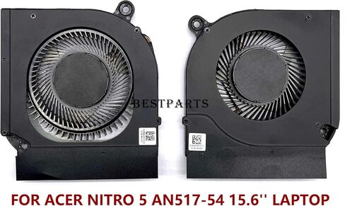 BestParts New CPU+GPU fan Replacement for ACER Nitro 5 (AN517-54) Gaming Laptop 17.3'', P/N: FML9 DFS531005PL0T, FMAQ DFS5K223052836, 5V Fan in Saudi Arabia