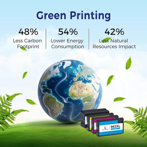 962XL Ink Cartridges for HP Printer Replacement for HP 962 XL Ink Cartridges Combo Pack Compatible Works with HP OfficeJet Pro 9010 9015 9015e 9018 9018e 9020 9025 9012e Series (962XL-4P, BK/C/M/Y) in Saudi Arabia