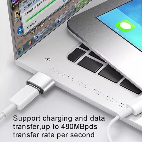 Charger Adapter Aluminum Alloy Type-c Female to USB 2.0 Converter Portable Charging Cable Conversion Head Compatible with Mobile Phone,Converter Typec to USB Conversion Head (Silver) in Saudi Arabia